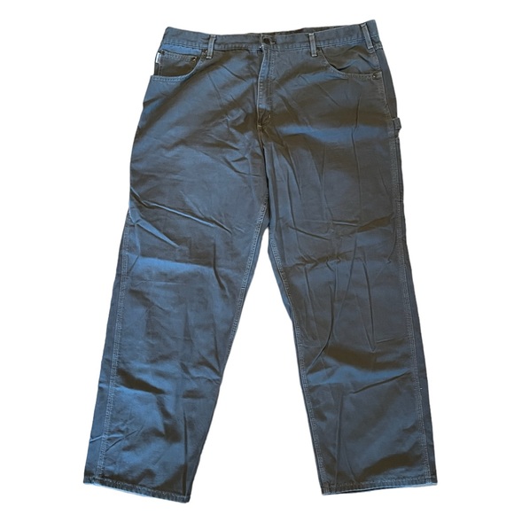 Carhartt Men's 42x32 Gray Cotton Loose Fit Force Cargo Work Jeans Silver Tab - Picture 3 of 4